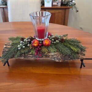 Birch Log Centerpiece